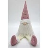Saska Garden dekoratyvinis blizgantis nykštukas santa 38+20 cm rožinis