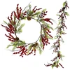 SASKA GIFT AND DECOR Dekoracja świąteczna Grawerkowo Girlanda dekoracyjna 175CM raudona