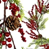 SASKA GIFT AND DECOR Dekoracja świąteczna Grawerkowo Girlanda dekoracyjna 175CM raudona
