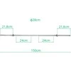 Tiesus svarstyklių strypas 150 cm Enero Fit