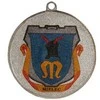 Tryumf Sidabro medalis su vieta emblemai 25 mm - plieno medalis su luxor jet print