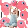 XQMAX Rausvoji emoji kamuolys su rankenėlėmis