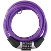 Dunlop Spiralinis dviračio užraktas su kodu 0,6x120 cm violetinis
