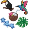 Tropical 3D lipdukų rinkinys su tropiniais paukščiais (5 vnt.)