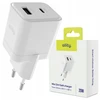 "Allity" sieninis įkroviklis GaN PD QC ATC-01-20WACr 1x USB-C 1x USB-A 20W baltas