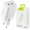 "Allity" sieninis įkroviklis GaN PD QC ATC-01-45WCC 2x USB-C 45W baltas