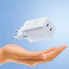 "Allity" sieninis įkroviklis GaN PD QC ATC-01-45WCC 2x USB-C 45W baltas