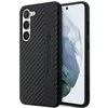 Mercedes Benz Samsung Galaxy S23 Plus Mercedes AMG dėklas Carbon Stripe&amp;Embossed (AMHCS23MBLSCA) juodos spalvos