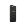 Mercedes Benz Apple iPhone 13 Mini Mercedes AMG dėklas odinis Debossed Lines (AMHCP13SGSEBK) juodos spalvos