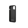 Mercedes AMG AMHCP13SGSEBK Apple iPhone 13 mini 5,4″ juodos spalvos kietas dėklas Leather Debossed Lines
