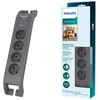 „Philips“ viršįtampių apsauga, 4 lizdai, 2 m, juoda, SPN3140A/60