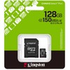 Kingston Technology Deutschland Kingston memory card 128GB Micro SDXC Canvas Select Plus Gen3 150MB/s A1 Card + Adapteris
