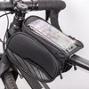 TelForceone Atsparus vandeniui bicycle frame bag with a removable phone dėklas, skirtas juodos spalvos