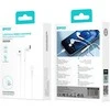 Telforceone 4Kom BWOO su laidu ausinės Lightning su regulacją głośności HF179 balta