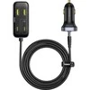 Baseus BackseatPal L1 110W automobilinis įkroviklis 3 x USB-A + 3 x USB-C su 1.5m Extension Kabelis - juodos spalvos