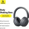 Baseus Belaidės Bluetooth 5.3 ausinės Bass 35 Max su mikrofonu, pilkos