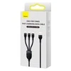Baseus Flash Series 2 3in1 USB laidas USB-C + micro USB + Lightning 100W 1,2m – Juodas
