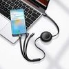 Baseus Bright Mirror 3 USB 3-in-1 kabelis skirtas micro USB USB-C Lightning 66W 2A 1,1m – Juodas