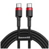 Baseus Cafule kabelis USB-C PD 2.0 QC 3.0 60W 2m - Juodas / Raudonas