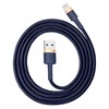 Baseus Cafule Lightning kabelis 2.4A 1m - Auksinis / Tamsiai mėlynas
