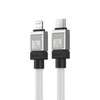 Greito įkrovimo kabelis Baseus USB-C su Coolplay Series 2m, 20W (baltas)
