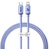 Baseus Crystal Shine USB-C – Lightning laidas 20W PD 1.2m – Violetinis