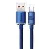 Baseus Crystal Shine kabelis USB - USB-C 100W 2m mėlynas