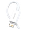 USB kabelis Baseus Superior iš USB į Lightning 2.4A 1.5m baltas CALYS-B02