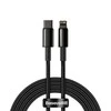 Baseus USB C tipo laidas - žaibiškai greitas įkrovimas su maitinimo šaltiniu 20W 2m Juodas (Juodas)