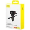 Automobilinis įkroviklis Baseus Enjoyment Pro su USB-C laidu, 60 W (juodas)