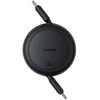 Baseus Free2Pull Mini USB-C į USB-C USB laidas, 60 W, 1, (juodas)
