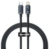 Baseus Crystal kabelis USB-C - Lightning 20W PD 1.2m - Juodas