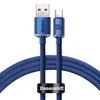 Baseus Crystal Shine kabelis USB - USB-C 5A 100W 1.2m mėlynas