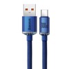 Baseus Crystal Shine kabelis USB - USB-C 5A 100W 1.2m mėlynas