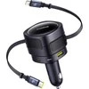 "Baseus PD" automobilinis įkroviklis 1x USB-C + USB-A prievadas 90W, juodas