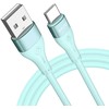 BWOO kabelis USB – USB-C 1m 3A minimalistinis silikoninis žalias X280C