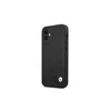 BMW BMHCP12MRCDPK Apple iPhone 12 / 12 Pro 6,1″ juodos spalvos kietas dėklas Leather Deboss