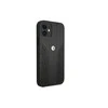 BMW BMHCP12MRSPPK Apple iPhone 12 / 12 Pro 6,1″ juodos spalvos kietas dėklas Leather Curve Perforate