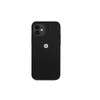 BMW BMHCP12MRSPPK Apple iPhone 12 / 12 Pro 6,1″ juodos spalvos kietas dėklas Leather Curve Perforate