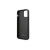 BMW BMHCP12LRCDPK Apple iPhone 12 Pro Max 6,7″ juodos spalvos kietas dėklas Leather Deboss