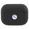 Apple AirPods Pro 2 BMW Cover Geniune Leather Sidabrinis Logo (BMAP2SSLBK) ausinių dėklas juodos spalvos