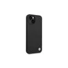Apple iPhone 14 BMW silikoninis dėklas Metal Logo juodos spalvos