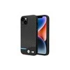 BMW BMHCP14L22NBCK Apple iPhone 14 Pro 6,1" dėklas telefonui juodos spalvos Leather Carbon