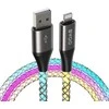 BWOO 27W kabelis X279C-L USB-C į žaibo jungtį su RGB spalvotu apšvietimu