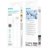 BWOO 3A silicone cable X329L usb - lightning 3A 1m baltas