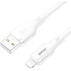 BWOO 3A silicone cable X329L usb - lightning 3A 1m baltas