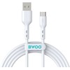 BWOO Cable USB - USB-C 2m 3A baltas
