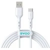 BWOO Cable USB - USB-C 2m 3A baltas