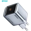 BWOO BO-CDA236 GaN wall charger 1xUSB-C 3A PD 30W pilkas with PPS