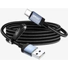 Usams BWOO BO-X401C braided cable USB-A - USB-C 1m Fast Charging 3A juodas